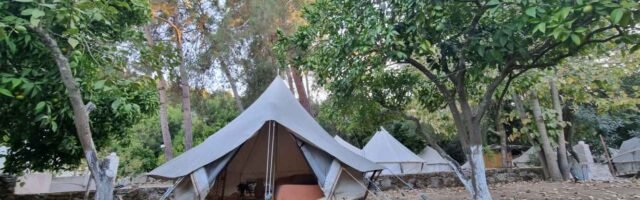 mini glamping tent